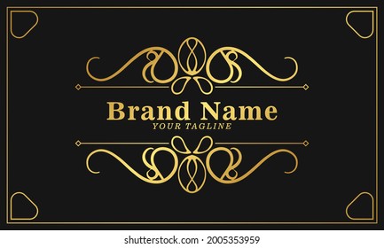 Luxury Logo template flourishes calligraphy elegant ornament lines