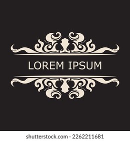 Luxury Logo template flourishes elegant ornament Fashion vector illustration