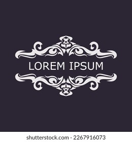 Luxury Logo template flourishes elegant ornament Fashion vector illustration