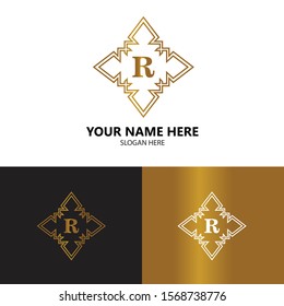 Luxury Logo Template with Initial - elegant - vector