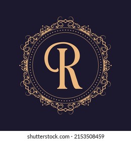 luxury logo template with initials vector illustration for restaurant, hotel, fashion etc