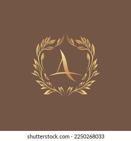 Luxury logo template, luxury products labels design set with royal brand symbols flat isolated vector illustration, logo ornamental elegant.