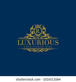 Luxury Logo template in vector for Restaurant, Royalty, Boutique, Cafe, Hotel, Heraldic, Jewelry. sophisticated luxury logo vector