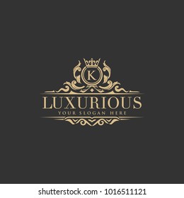 Luxury Logo template in vector for Restaurant, Royalty, Boutique, Cafe, Hotel, Heraldic, Jewelry. sophisticated luxury logo vector