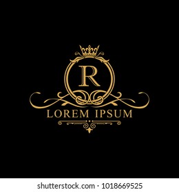 Modern luxury company logo set Royalty Free Vector Image
