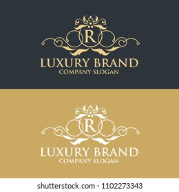 Luxury Logo template in vector for Restaurant, Royalty, Boutique, Cafe, Hotel, Heraldic, Jewelry, Fashion and other vector illustration