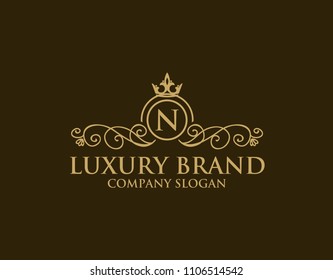 Luxury Logo template in vector for Restaurant, Royalty, Boutique, Cafe, Hotel, Heraldic, Jewelry, Fashion and other vector illustration