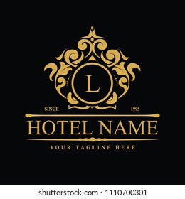 Luxury Logo template in vector for Restaurant, Royalty, Boutique, Cafe, Hotel, Heraldic, Jewelry, Fashion and other vector illustration