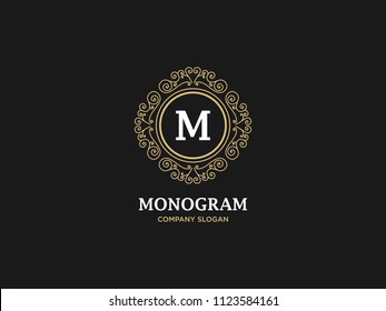 Luxury Logo template in vector for Restaurant, Royalty, Boutique, Cafe, Hotel, Heraldic, Jewelry, Fashion and other vector illustration