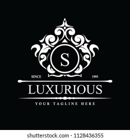 Luxury Logo template in vector for Restaurant, Royalty, Boutique, Cafe, Hotel, Heraldic, Jewelry, Fashion and other vector illustration