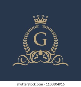 Luxury Logo template in vector for Restaurant, Royalty, Boutique, Cafe, Hotel, Heraldic, Jewelry, Fashion and other vector illustration