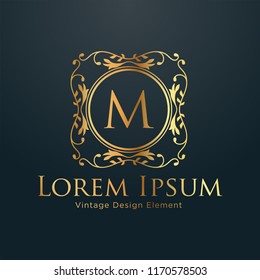 Luxury Logo template in vector for Restaurant, Royalty, Boutique, Cafe, Hotel, Heraldic, Jewelry, Fashion and other vector illustration. EPS 10.