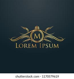 Luxury Logo template in vector for Restaurant, Royalty, Boutique, Cafe, Hotel, Heraldic, Jewelry, Fashion and other vector illustration. EPS 10.