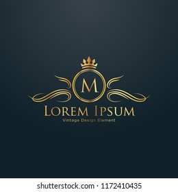 Luxury Logo template in vector for Restaurant, Royalty, Boutique, Cafe, Hotel, Heraldic, Jewelry, Fashion and other vector illustration. EPS 10.