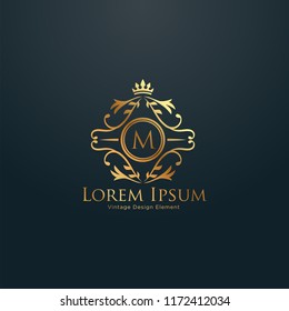 Luxury Logo template in vector for Restaurant, Royalty, Boutique, Cafe, Hotel, Heraldic, Jewelry, Fashion and other vector illustration. EPS 10.