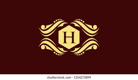 Luxury Logo template in vector for Restaurant, Royalty, Boutique, Cafe, Hotel, Heraldic, Jewelry, Fashion and other vector illustration ,vintage