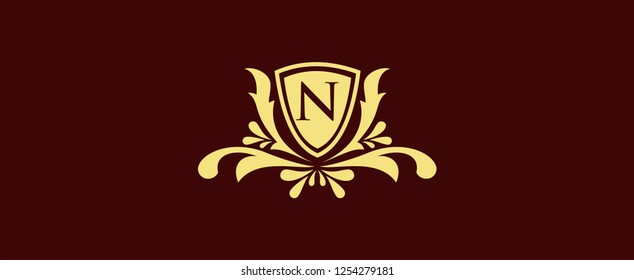 Luxury Logo template in vector for Restaurant, Royalty, Boutique, Cafe, Hotel, Heraldic, Jewelry, Fashion and other vector illustration ,vintage
