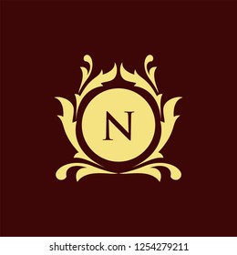 Luxury Logo template in vector for Restaurant, Royalty, Boutique, Cafe, Hotel, Heraldic, Jewelry, Fashion and other vector illustration ,vintage