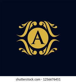Luxury Logo template in vector for Restaurant, Royalty, Boutique, Cafe, Hotel, Heraldic, Jewelry, Fashion and other vector illustration ,vintage