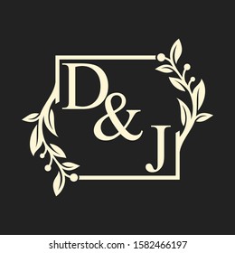 Luxury Logo template in vector for Restaurant, Royalty, Boutique, Cafe, Hotel, wedding, Heraldic, Jewelry, boutique, Fashion and other botanical vector illustration