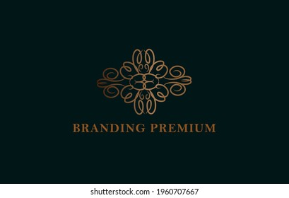 Luxury Logo template in vector for Restaurant, Royalty, Boutique, Cafe, Hotel, Heraldic, Jewelry.