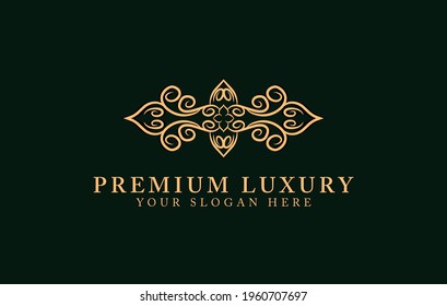 Luxury Logo template in vector for Restaurant, Royalty, Boutique, Cafe, Hotel, Heraldic, Jewelry.