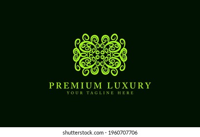 Luxury Logo template in vector for Restaurant, Royalty, Boutique, Cafe, Hotel, Heraldic, Jewelry.