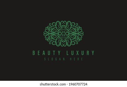 Luxuriöse Logo-Vorlage in Vektorgrafik für Restaurant, Royalty, Boutique, Cafe, Hotel, Heraldic, Juwelier.