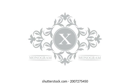 Luxus Logo Vorlage in Vektorgrafik für Restaurant, Königshaus, Boutique, Café, Hotel, Heraldry, Schmuck, Mode mit exquisitem Buchstaben X.