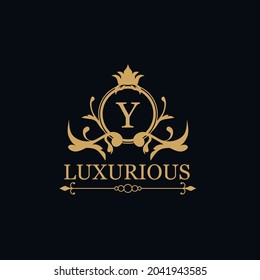 Plantilla de logotipo de lujo en vectores para representaciones de restaurantes, regalías, boutiques, cafés, hoteles, heráldicos, joyas, moda y otros vectores