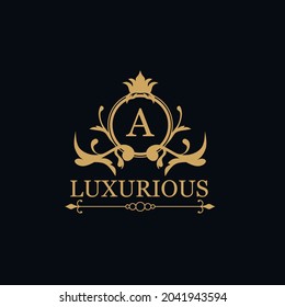 Luxury Logo template in vector for Restaurant, Royalty, Boutique, Cafe, Hotel, Heraldic, Jewelry, Fashion and other vector illustrations