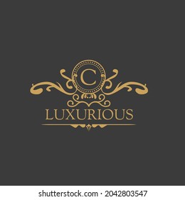 Luxury Logo Template in vector for Restaurant, Royalty, Boutique, Cafe, Hotel, Heraldry, Jewelry, Fashion and other vector illustrations
