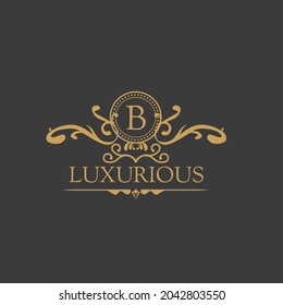 Luxury Logo Template in vector for Restaurant, Royalty, Boutique, Cafe, Hotel, Heraldry, Jewelry, Fashion and other vector illustrations