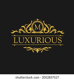 Plantilla de logotipo de lujo en vectores para representaciones de restaurantes, regalías, boutiques, cafés, hoteles, heráldicos, joyas, moda y otros vectores