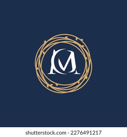 Plantilla de logotipo de lujo en vectores para restaurante, realeza, Boutique, Cafe, Hotel, Heraldic, Joyería, Moda y otras ilustraciones vectoriales