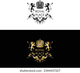 Plantilla de logotipo de lujo en vectores para restaurante, realeza, Boutique, Cafe, Hotel, Heraldic, Joyería, Moda y otras ilustraciones vectoriales

