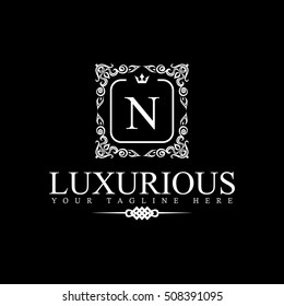 Luxury Logo template in vector for Restaurant, Royalty, Boutique, Cafe, Hotel, Heraldic, Jewelry, Fashion and other vector illustration