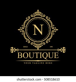 Luxury Logo template in vector for Restaurant, Royalty, Boutique, Cafe, Hotel, Heraldic, Jewelry, Fashion and other vector illustration