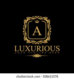 Luxury Logo template in vector for Restaurant, Royalty, Boutique, Cafe, Hotel, Heraldic, Jewelry, Fashion and other vector illustration