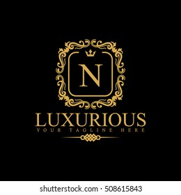 Luxury Logo template in vector for Restaurant, Royalty, Boutique, Cafe, Hotel, Heraldic, Jewelry, Fashion and other vector illustration