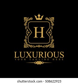 Luxury Logo template in vector for Restaurant, Royalty, Boutique, Cafe, Hotel, Heraldic, Jewelry, Fashion and other vector illustration