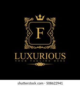 Luxury Logo template in vector for Restaurant, Royalty, Boutique, Cafe, Hotel, Heraldic, Jewelry, Fashion and other vector illustration