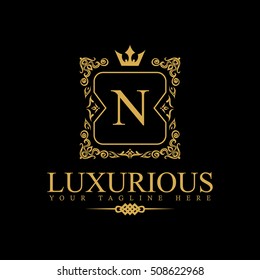 Luxury Logo template in vector for Restaurant, Royalty, Boutique, Cafe, Hotel, Heraldic, Jewelry, Fashion and other vector illustration
