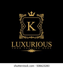 Luxury Logo template in vector for Restaurant, Royalty, Boutique, Cafe, Hotel, Heraldic, Jewelry, Fashion and other vector illustration