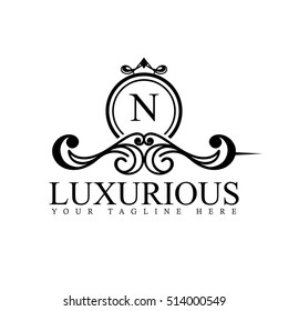 Luxury Logo template in vector for Restaurant, Royalty, Boutique, Cafe, Hotel, Heraldic, Jewelry, Fashion and other vector illustration