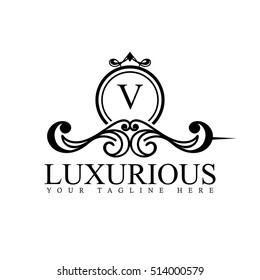 Luxury Logo template in vector for Restaurant, Royalty, Boutique, Cafe, Hotel, Heraldic, Jewelry, Fashion and other vector illustration