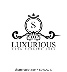 Luxury Logo template in vector for Restaurant, Royalty, Boutique, Cafe, Hotel, Heraldic, Jewelry, Fashion and other vector illustration