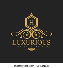 Luxury Logo template in vector for Restaurant, Royalty, Boutique, Cafe, Hotel, Heraldic, Jewelry, Fashion and other vector illustration