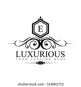 Luxury Logo template in vector for Restaurant, Royalty, Boutique, Cafe, Hotel, Heraldic, Jewelry, Fashion and other vector illustration