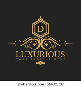 Luxury Logo template in vector for Restaurant, Royalty, Boutique, Cafe, Hotel, Heraldic, Jewelry, Fashion and other vector illustration